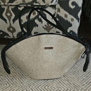 Samarella Beautiful Brazilian Cream and Black Tote Bag with Classic Design
